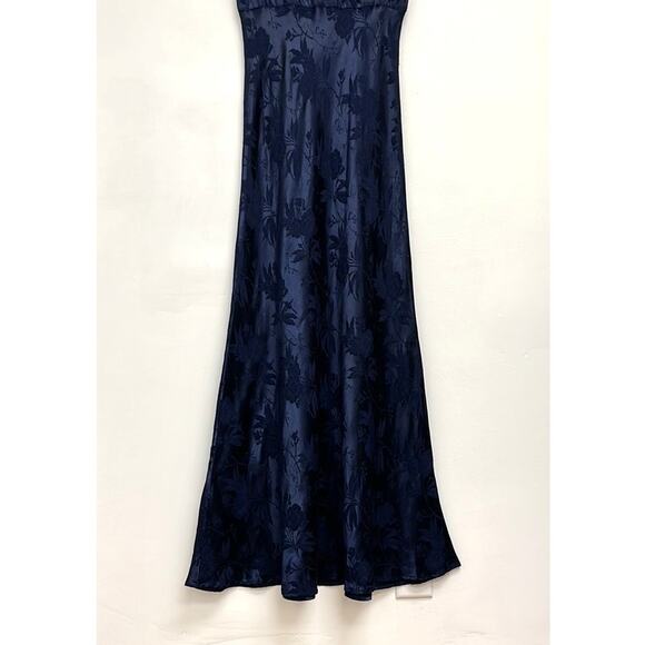 Vintage Y2K 90s Floral Romantic Empire Waist Sleeveless High Neck Maxi Dress - S - Picture 11 of 12